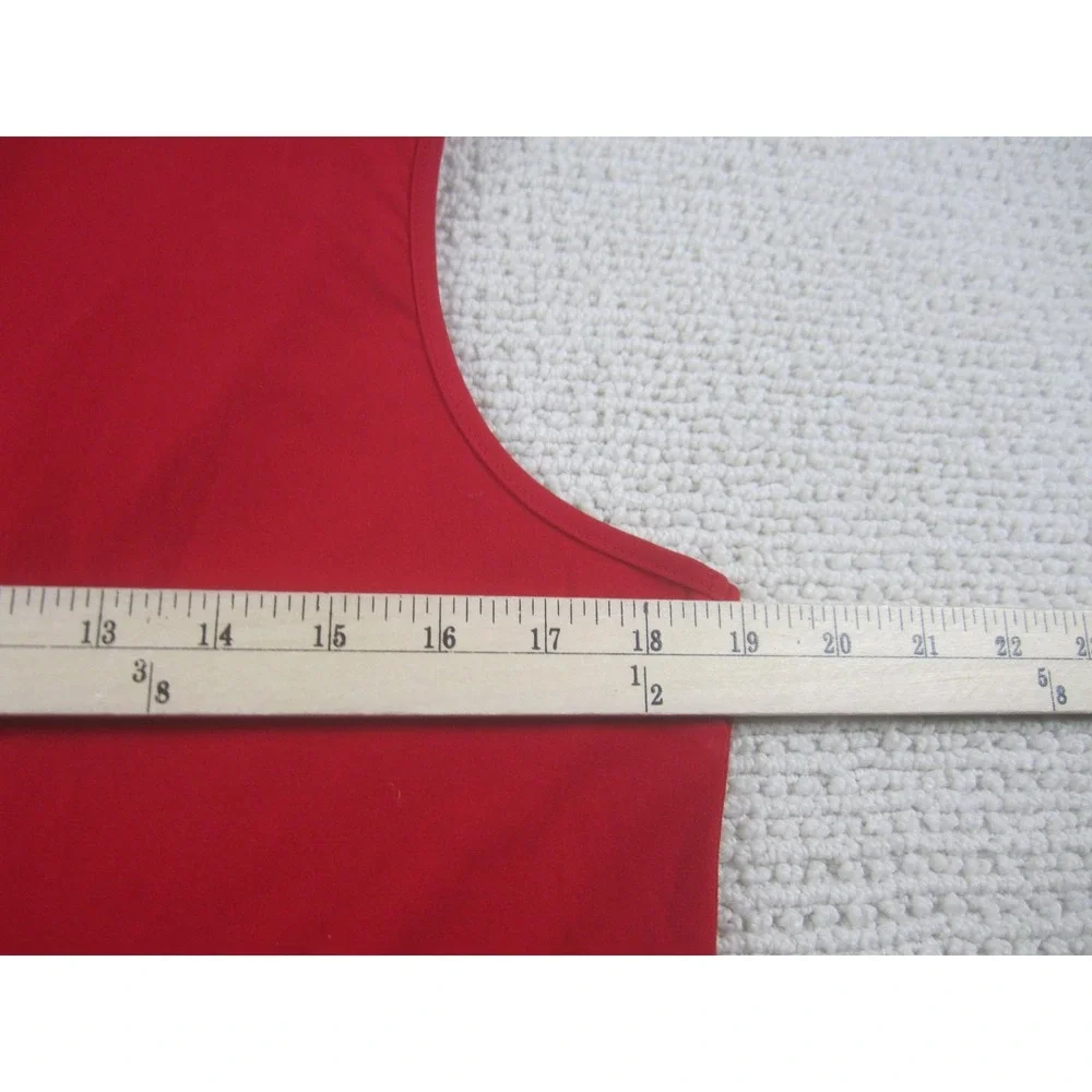 Notations Shirt Womens Medium Red Embellished Beaded Neck Sleeveless‎ Tank Top - Picture 9 of 11
